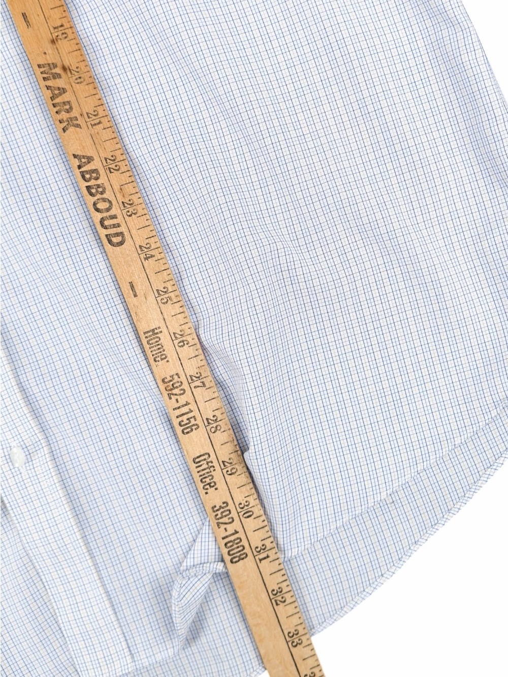 Enro Men's 18 34/35 Dress Shirt Blue Yellow Check Non-Iron Cotton Button Down - Picture 8 of 9